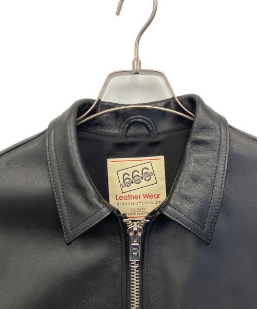 666（666）666 (666) シングルライダースジャケット ブラック サイズ:40の古着・服飾アイテム