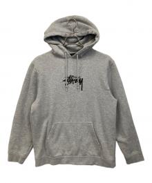 stussy（ステューシー）の古着「Stock Logo App Hoodie」｜グレー