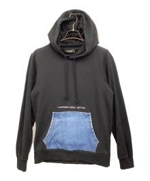 DIESEL（ディーゼル）の古着「プルオーバーパーカー」｜ブラック×ブルー