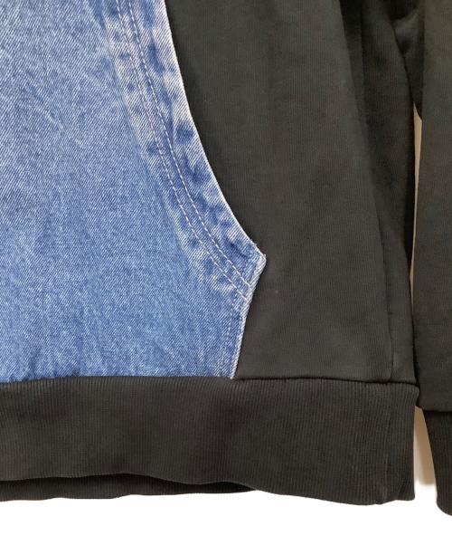 DIESEL（ディーゼル）DIESEL (ディーゼル) プルオーバーパーカー ブラック×ブルー サイズ:Sの古着・服飾アイテム