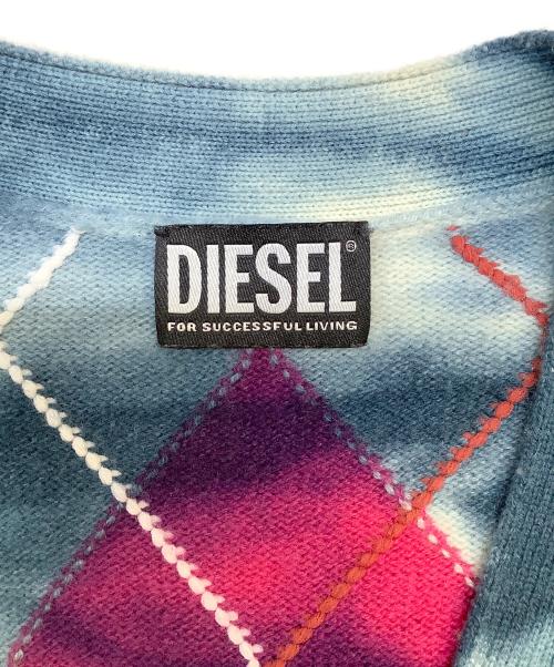 DIESEL（ディーゼル）DIESEL (ディーゼル) 厚手カーディガン マルチカラー サイズ:XSの古着・服飾アイテム