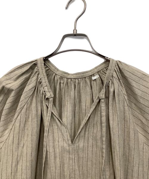 reluxe  JOURNAL STANDARD（ジャーナルスタンダード レリューム）reluxe  JOURNAL STANDARD (ジャーナルスタンダード レリューム) リネンコットンラグランギャザーワンピース カーキ サイズ:Fの古着・服飾アイテム