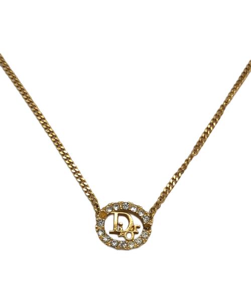 Christian Dior（クリスチャン ディオール）Christian Dior (クリスチャン ディオール) ロゴネックレス ゴールドの古着・服飾アイテム