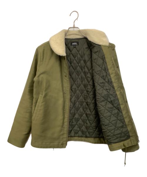 A.P.C.（アーペーセー）A.P.C. (アーペーセー) 襟ボアデッキジャケット オリーブ サイズ:Sの古着・服飾アイテム