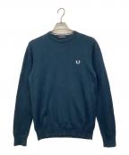 FRED PERRYフレッドペリー）の古着「クルーネックニット」｜ネイビー