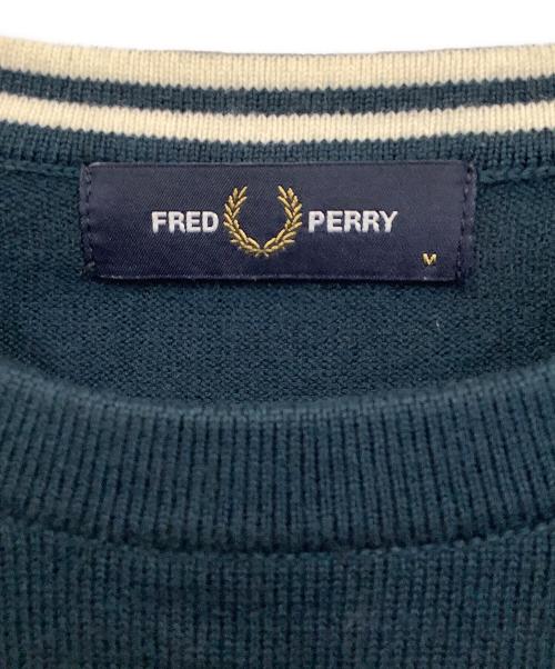 FRED PERRY（フレッドペリー）FRED PERRY (フレッドペリー) クルーネックニット ネイビー サイズ:Mの古着・服飾アイテム