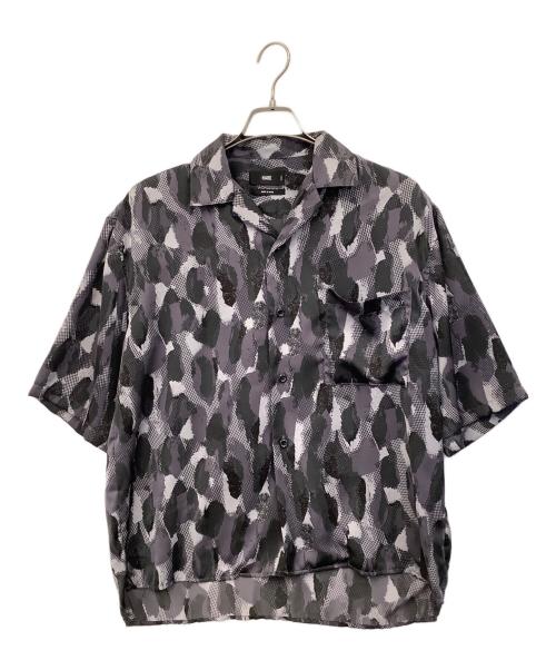HARE（ハレ）HARE (ハレ) オープンカラーシャツ ブラック×パープル サイズ:Sの古着・服飾アイテム