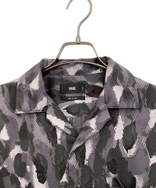 HARE（ハレ）HARE (ハレ) オープンカラーシャツ ブラック×パープル サイズ:Sの古着・服飾アイテム