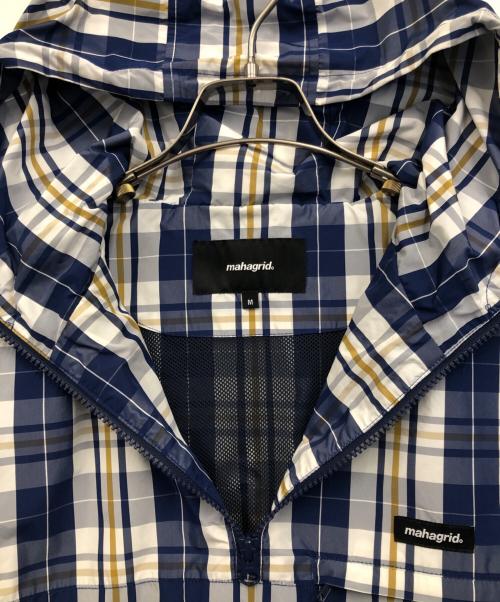 mahagrid（マハグリッド）mahagrid (マハグリッド) ステッチアノラックジャケット ホワイト×ブルー サイズ:Mの古着・服飾アイテム