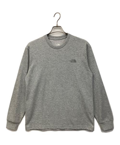 THE NORTH FACE（ザ ノース フェイス）THE NORTH FACE (ザ ノース フェイス) ロングスリーブバックスクエアロゴティー グレー サイズ:Mの古着・服飾アイテム