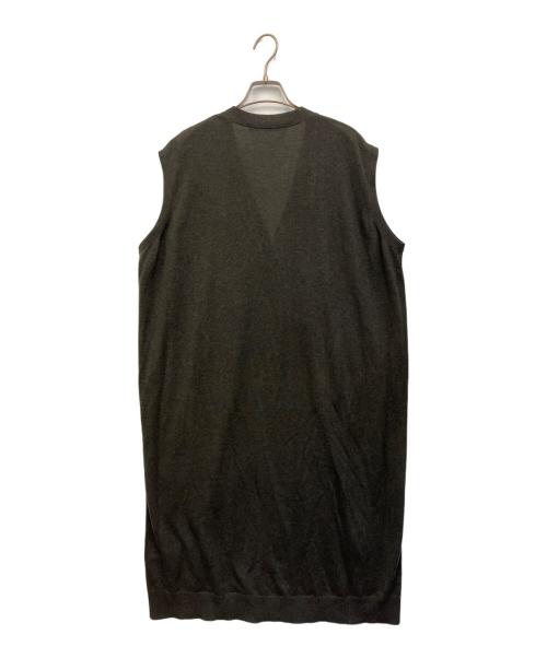 mizuiro-ind（ミズイロインド）mizuiro-ind (ミズイロインド) Vネックロングベスト チャコールグレー サイズ:Fの古着・服飾アイテム
