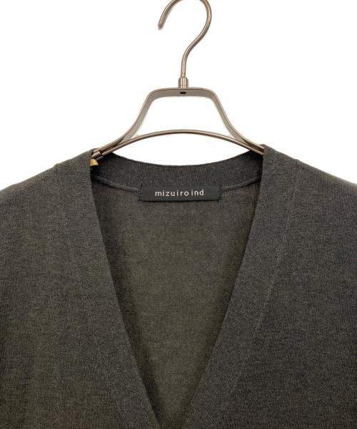 mizuiro-ind（ミズイロインド）mizuiro-ind (ミズイロインド) Vネックロングベスト チャコールグレー サイズ:Fの古着・服飾アイテム