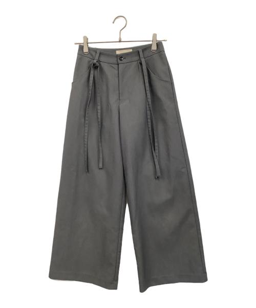 ANDMARY（アンドマリー）ANDMARY (アンドマリー) Loose ribbon slacks グレー サイズ:Sの古着・服飾アイテム