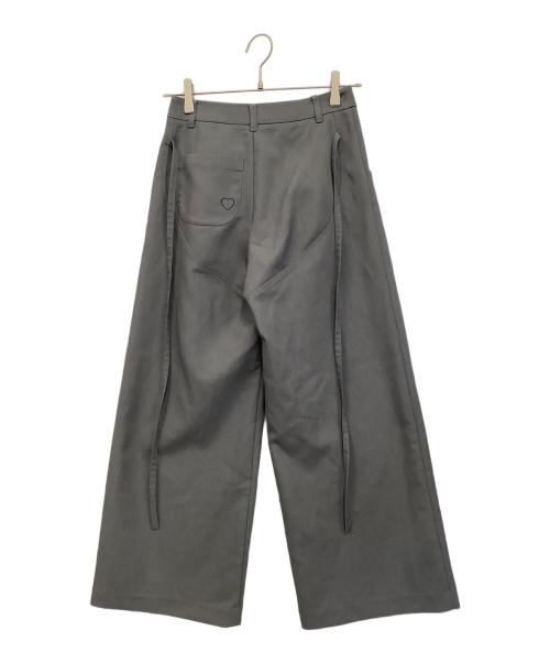 ANDMARY（アンドマリー）ANDMARY (アンドマリー) Loose ribbon slacks グレー サイズ:Sの古着・服飾アイテム