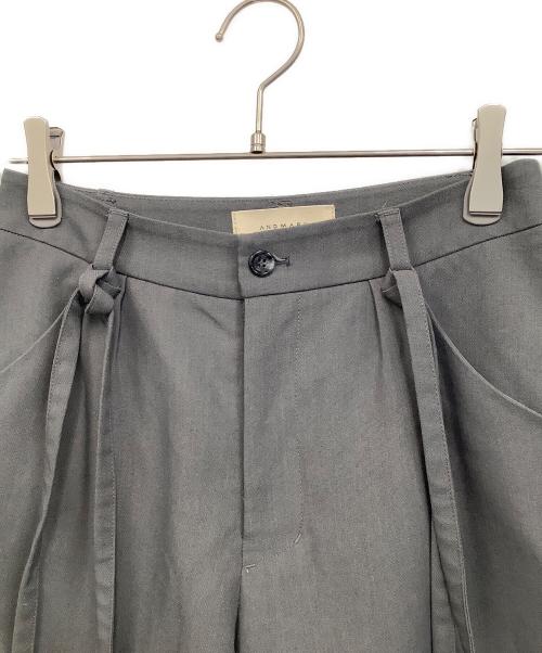 ANDMARY（アンドマリー）ANDMARY (アンドマリー) Loose ribbon slacks グレー サイズ:Sの古着・服飾アイテム