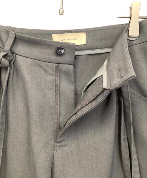 ANDMARY（アンドマリー）ANDMARY (アンドマリー) Loose ribbon slacks グレー サイズ:Sの古着・服飾アイテム