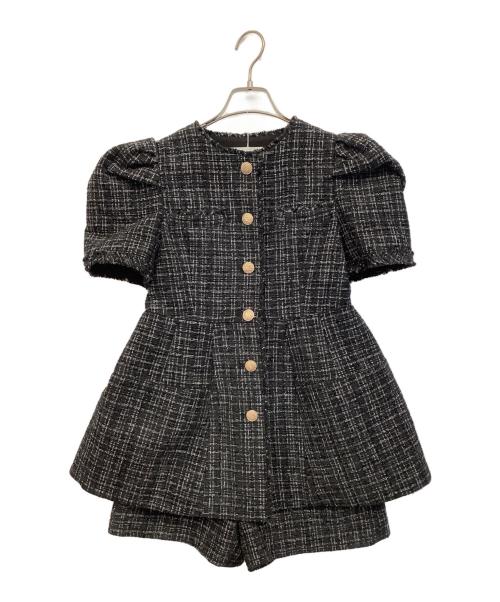 CELFORD（セルフォード）CELFORD (セルフォード) ペプラムハーフスリーブジャケット ブラック サイズ:36の古着・服飾アイテム