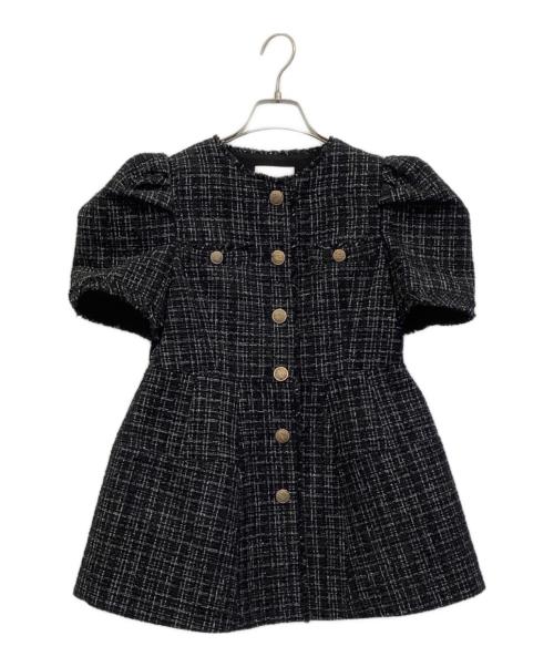 CELFORD（セルフォード）CELFORD (セルフォード) ペプラムハーフスリーブジャケット ブラック サイズ:36の古着・服飾アイテム