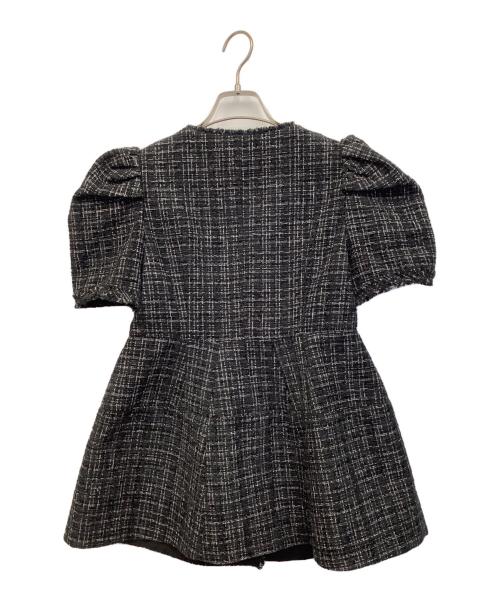 CELFORD（セルフォード）CELFORD (セルフォード) ペプラムハーフスリーブジャケット ブラック サイズ:36の古着・服飾アイテム