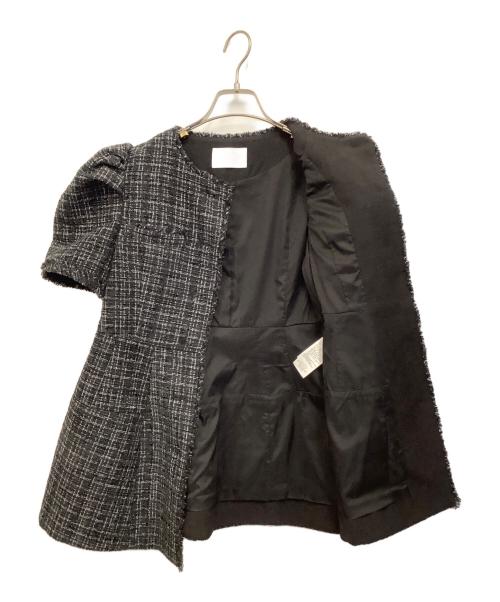 CELFORD（セルフォード）CELFORD (セルフォード) ペプラムハーフスリーブジャケット ブラック サイズ:36の古着・服飾アイテム
