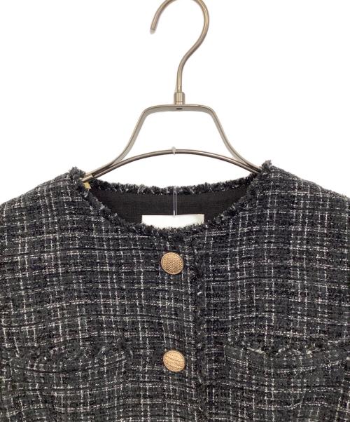 CELFORD（セルフォード）CELFORD (セルフォード) ペプラムハーフスリーブジャケット ブラック サイズ:36の古着・服飾アイテム
