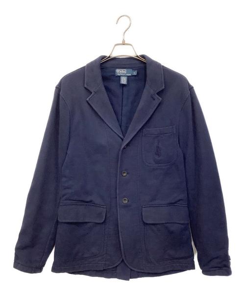 POLO RALPH LAUREN（ポロ・ラルフローレン）POLO RALPH LAUREN (ポロ・ラルフローレン) スウェットテーラードジャケット ネイビー サイズ:Lの古着・服飾アイテム