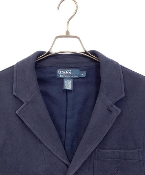 POLO RALPH LAUREN（ポロ・ラルフローレン）POLO RALPH LAUREN (ポロ・ラルフローレン) スウェットテーラードジャケット ネイビー サイズ:Lの古着・服飾アイテム