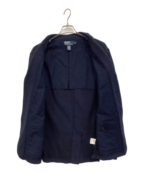 POLO RALPH LAUREN（ポロ・ラルフローレン）POLO RALPH LAUREN (ポロ・ラルフローレン) スウェットテーラードジャケット ネイビー サイズ:Lの古着・服飾アイテム