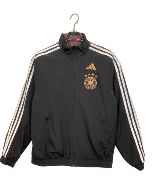 adidas（アディダス）adidas (アディダス) ドイツ代表 (ドイツダイヒョウ) 2022 FIFA ワールドカップ ドイツ代表 リバーシブル アンセムジャケット ブラック サイズ:XLの古着・服飾アイテム