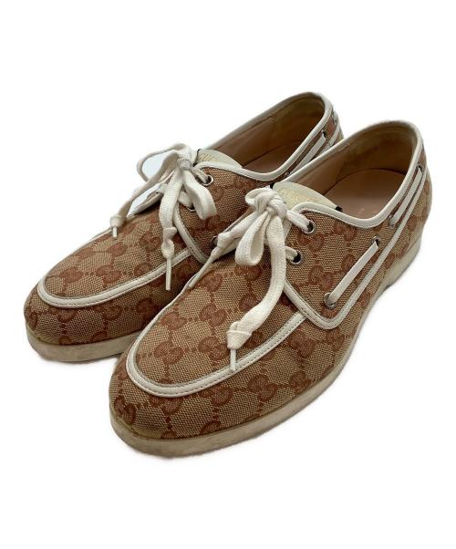 GUCCI（グッチ）GUCCI (グッチ) デッキシューズ ブラウン サイズ:なしの古着・服飾アイテム