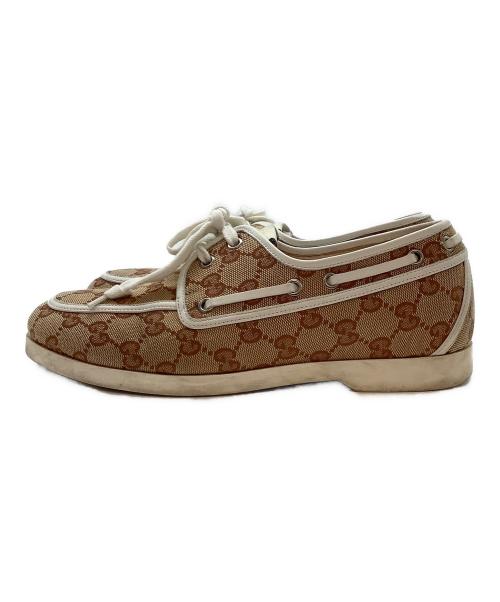 GUCCI（グッチ）GUCCI (グッチ) デッキシューズ ブラウン サイズ:なしの古着・服飾アイテム