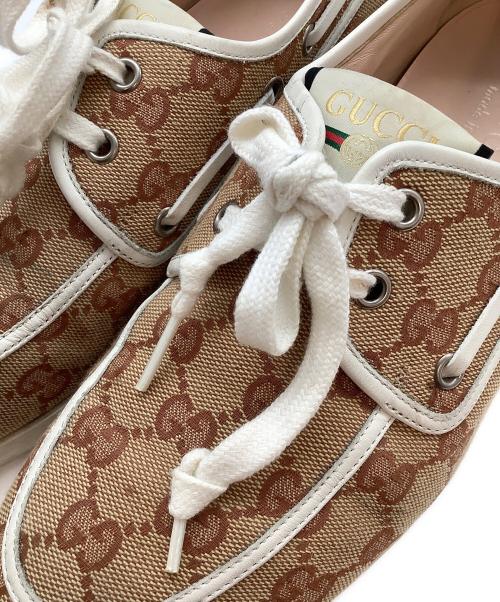 GUCCI（グッチ）GUCCI (グッチ) デッキシューズ ブラウン サイズ:なしの古着・服飾アイテム