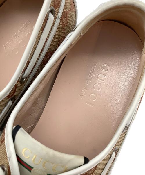 GUCCI（グッチ）GUCCI (グッチ) デッキシューズ ブラウン サイズ:なしの古着・服飾アイテム