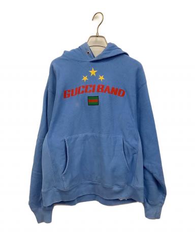 中古・古着通販】GUCCI (グッチ) プルオーバーパーカー ブルー サイズ
