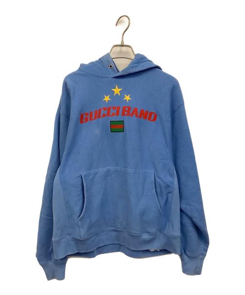 GUCCI（グッチ）GUCCI (グッチ) プルオーバーパーカー ブルー サイズ:XSの古着・服飾アイテム