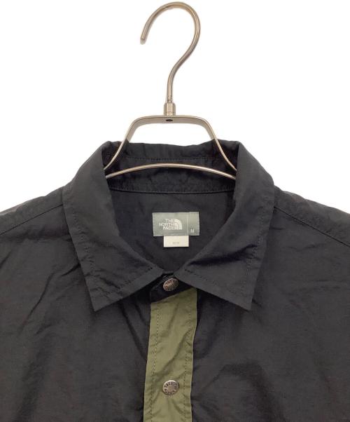 THE NORTH FACE（ザ ノース フェイス）THE NORTH FACE (ザ ノース フェイス) ロングスリーブヌプシシャツ ブラック×グリーン サイズ:Mの古着・服飾アイテム