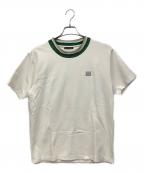 Acne studiosアクネ ストゥディオズ）の古着「ネックプリントモックネックTシャツ」｜アイボリー×グリーン