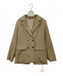 Louren（ローレン）の古着「バックスリットテーラードジャケット」｜ベージュ