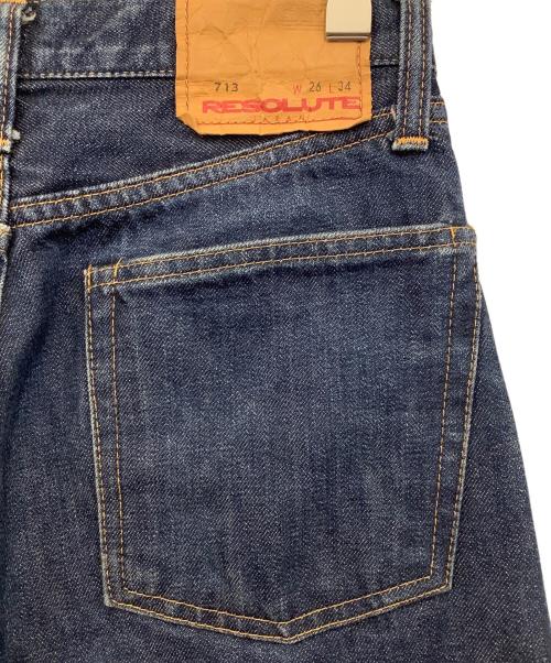 RESOLUTE（リゾルト）RESOLUTE (リゾルト) セルビッチデニムパンツ インディゴ サイズ:26の古着・服飾アイテム