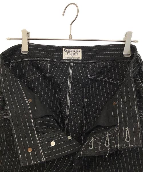 SCHOTT BROS.（ショットブロス）SCHOTT BROS. (ショットブロス) オールドヒッコリーデニムパンツ ブラック サイズ:86cm　W34の古着・服飾アイテム