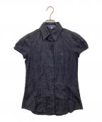 BURBERRY BLUE LABELバーバリー ブルー レーベル）の古着「半袖ブラウス」｜ネイビー