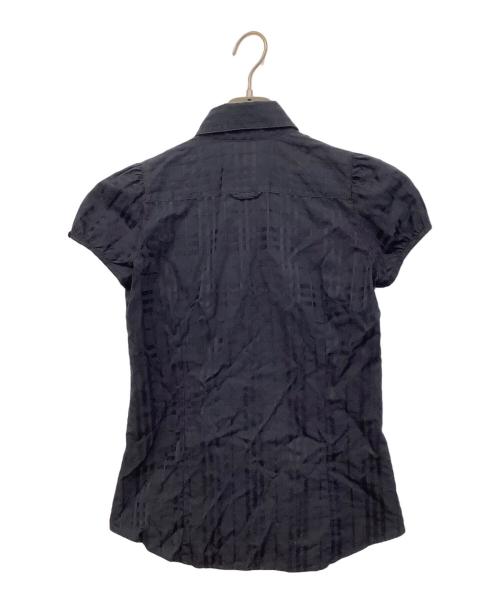 BURBERRY BLUE LABEL（バーバリー ブルー レーベル）BURBERRY BLUE LABEL (バーバリー ブルー レーベル) 半袖ブラウス ネイビー サイズ:38の古着・服飾アイテム