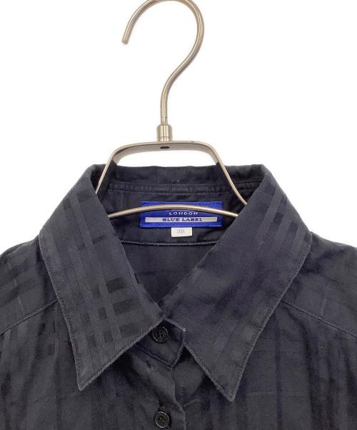 BURBERRY BLUE LABEL（バーバリー ブルー レーベル）BURBERRY BLUE LABEL (バーバリー ブルー レーベル) 半袖ブラウス ネイビー サイズ:38の古着・服飾アイテム