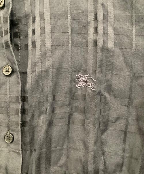 BURBERRY BLUE LABEL（バーバリー ブルー レーベル）BURBERRY BLUE LABEL (バーバリー ブルー レーベル) 半袖ブラウス ネイビー サイズ:38の古着・服飾アイテム