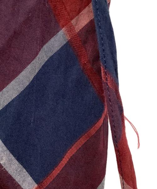 BURBERRY BLUE LABEL（バーバリー ブルー レーベル）BURBERRY BLUE LABEL (バーバリー ブルー レーベル) 長袖ブラウス ネイビー×レッド サイズ:38の古着・服飾アイテム