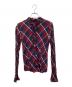 BURBERRY BLUE LABEL（バーバリー ブルー レーベル）の古着「長袖ブラウス」｜ネイビー×レッド