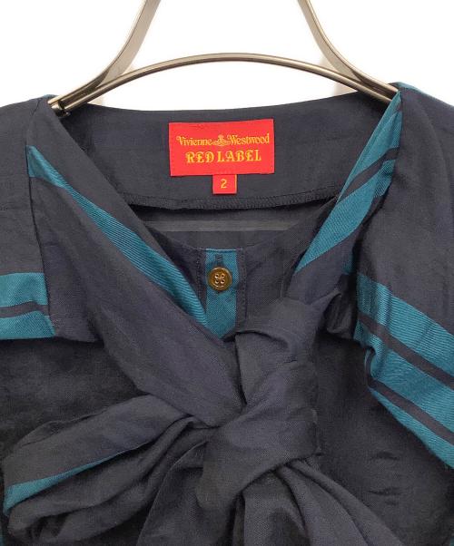 Vivienne Westwood RED LABEL（ヴィヴィアンウエストウッドレッドレーベル）Vivienne Westwood RED LABEL (ヴィヴィアンウエストウッドレッドレーベル) 長袖ブラウス ネイビー サイズ:2の古着・服飾アイテム