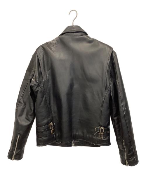 HORN WORKS（ホーンワークス）HORN WORKS (ホーンワークス) シングルライダースジャケット ブラック サイズ:3Lの古着・服飾アイテム