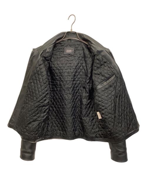 HORN WORKS（ホーンワークス）HORN WORKS (ホーンワークス) シングルライダースジャケット ブラック サイズ:3Lの古着・服飾アイテム
