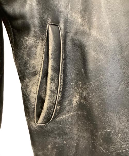 HORN WORKS（ホーンワークス）HORN WORKS (ホーンワークス) シングルライダースジャケット ブラック サイズ:3Lの古着・服飾アイテム